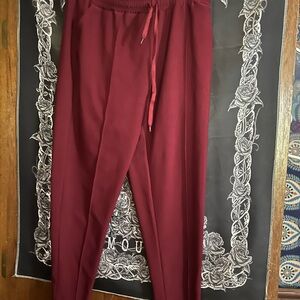 Coco + Carmen Deep Red Elastic Waist Pants